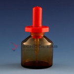 Polystop Amber Glass Dropping Bottle with Teat Pipette - 50ml - Pack of 10